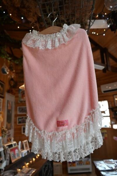 プチヘヴンの洋服（コーラルパイルのベビーワンピ）ピンク